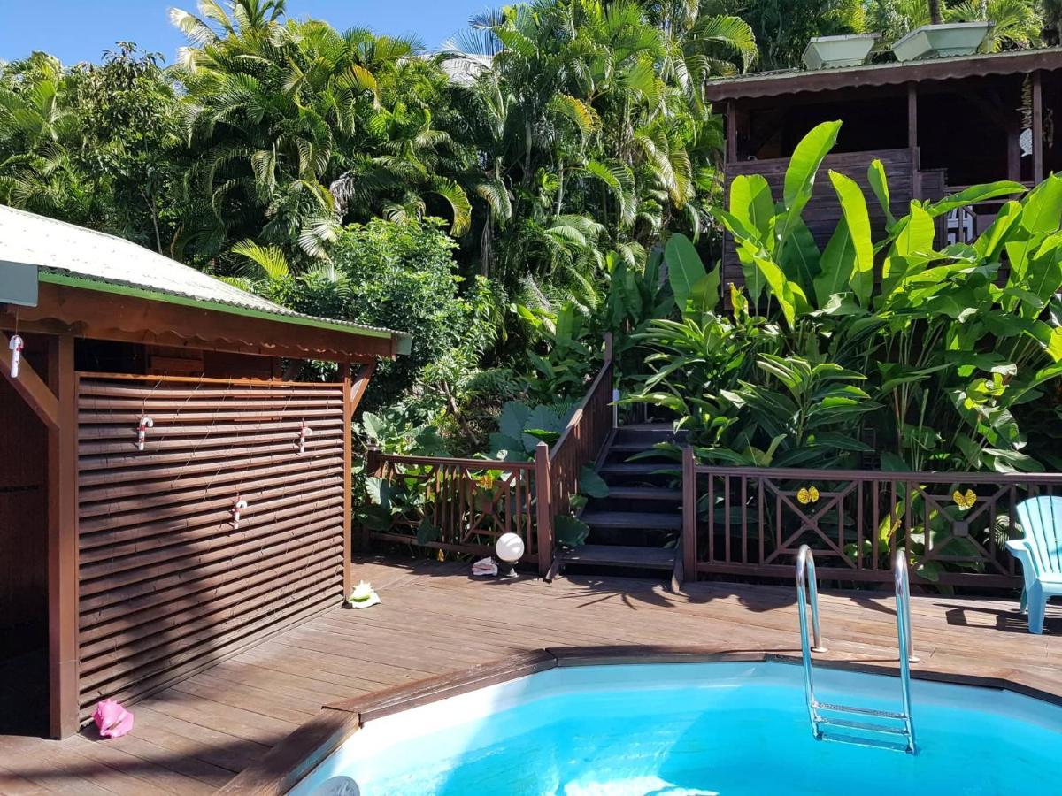 Gites Les Lodges Des Hauts De Deshaies Bungalow Barbade מראה חיצוני תמונה